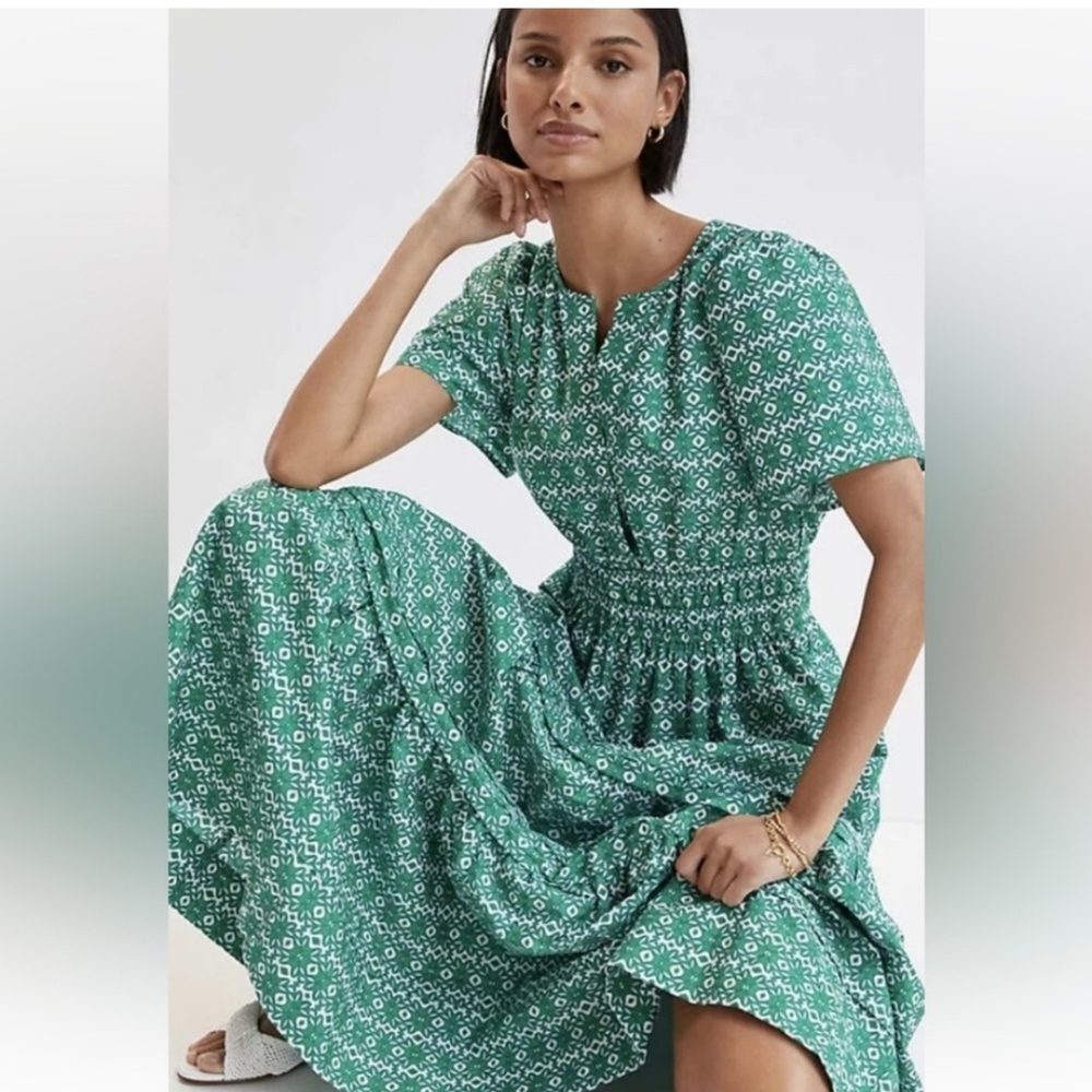 Anthropologie The Somerset Maxi Dress Kelly Green Small
